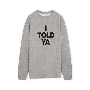 Loewe 2023-2024 “I Told Ya” Gray Crewneck Sweatshirt